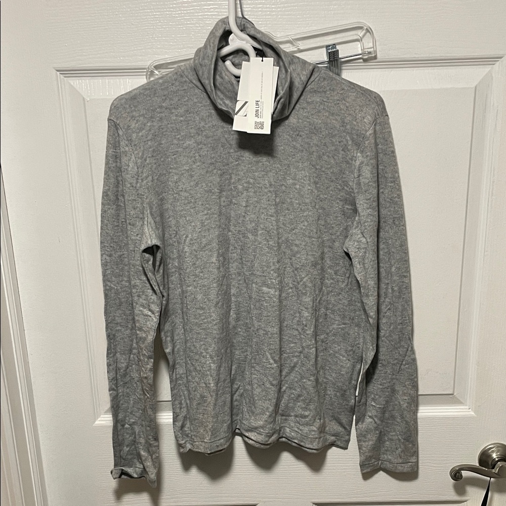 Zara Heather Gray Cowl Neck Sweater
